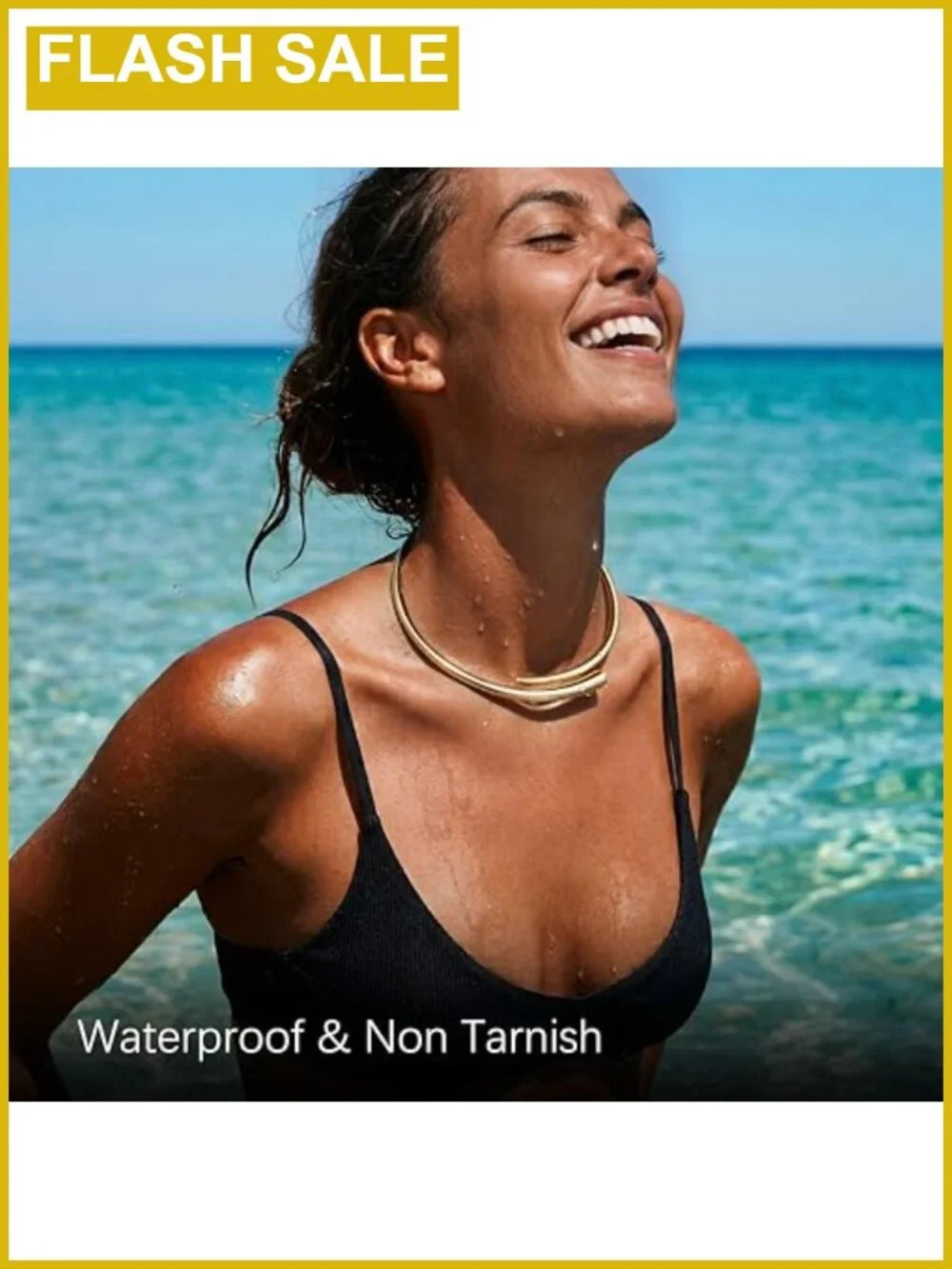 Gold Plated Chunky Collar Choker Necklace Open Cuff Women